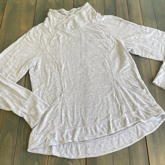 Yogalicious Grey Athletic Sweatshirt Mock Neck Collar Women’s Size Large (Q8) - Picture 1 of 9